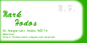 mark hodos business card